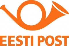 Logo: Eesti Post (postipasun, oranž).